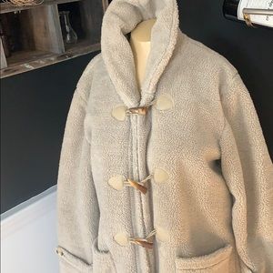 Warm fuzzy winter coat